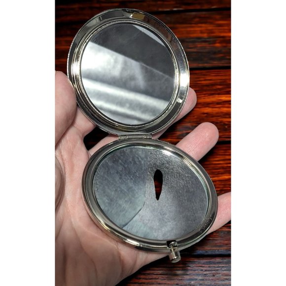 Vintage Cindy Russian Couple Double Compact Mirror - Picture 3 of 8